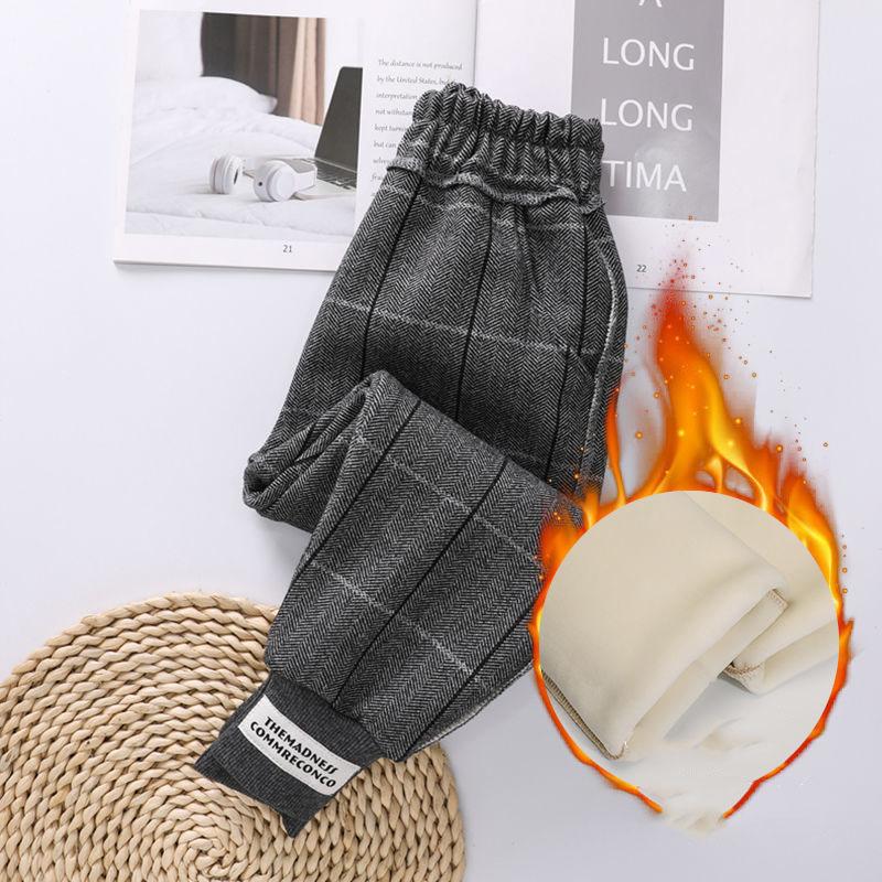 Брюки для девочек, осенне-зимняя новая верхняя одежда, корейские детские повседневные бархатные брюки, брюки для девочек