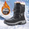 Зимние мужские ботинки для снега, женские водонепроницаемые ботинки на высокой подошве, плюшевые супер теплые ботинки, модные черные ботинки для пары, размер 36-46