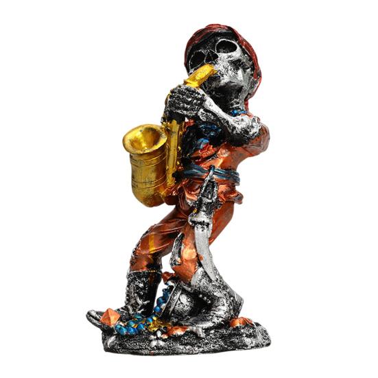 Фигурка Скелета Скелет Группа Саксофонист Декорация Скелет Гитарист Певец Статуэтка