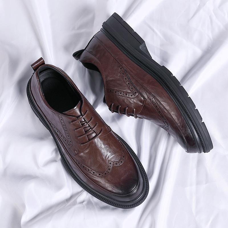Fashion New Casual Shoes for Men 2024 Male Oxford Shoes Retro Luxury Leather Shoes Fashion Breathable Sneakers Handmade Platform Shoes
