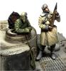 Evolution Miniatures World War II Army Soviet Red Army Soldier Looking At Shell of Tiger Tank 1943 Resin Kit 1/35 Russian/Soviet 8.8cm 2-piece