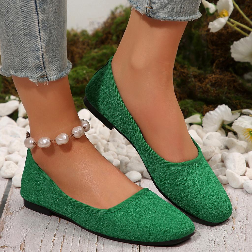 Large Size Cloth Surface, Shallow Mouth, Low-Top Single Shoes, Women'S Round Head, Low Heel, Lazy People Pedal Doudou Shoes With One Foot