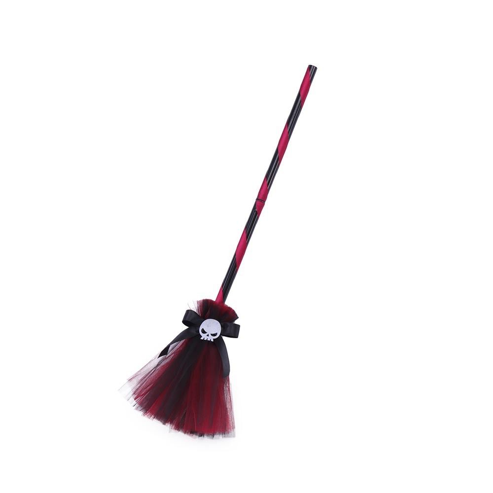 3D Halloween Broom Ornaments Cartoon Witch Dress Up Ornaments Festival Atmosphere