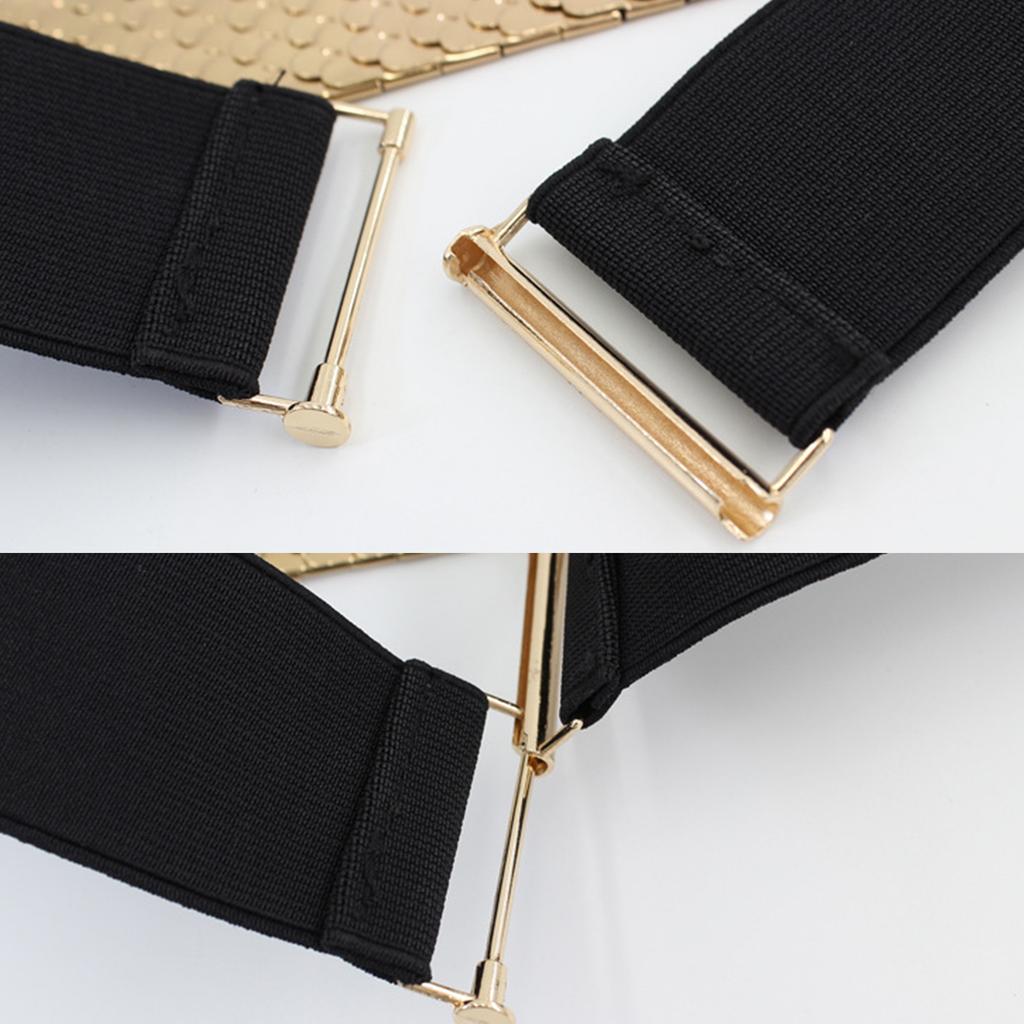 Women Fish Scale Texture Wide Waist Belt Elegant Elastic Rope Universal Waist Belt Women Dress Shirt Wide Waist Corset