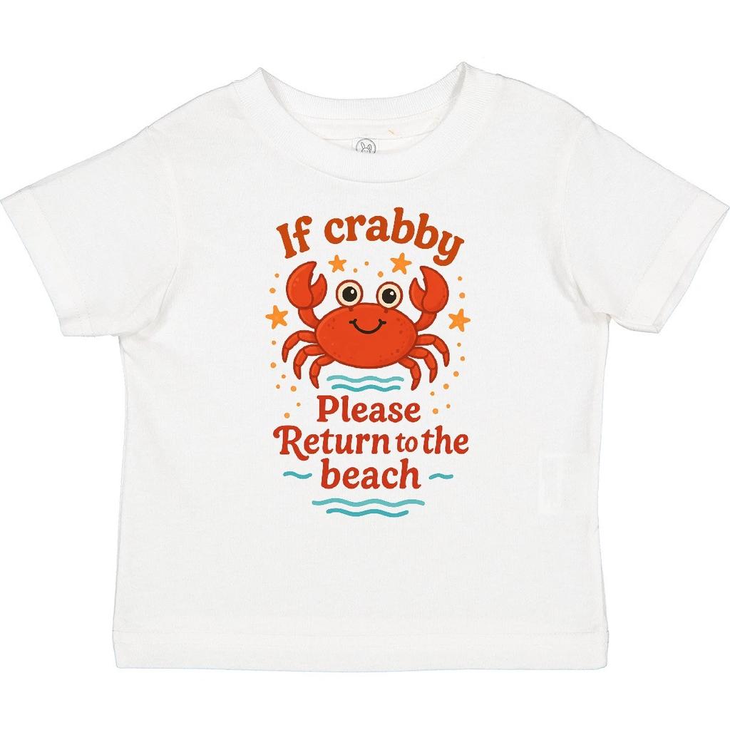 Inktastic Funny Crab Beach Vacation Toddler kids boys T-Shirt Crabby Return Child Kid