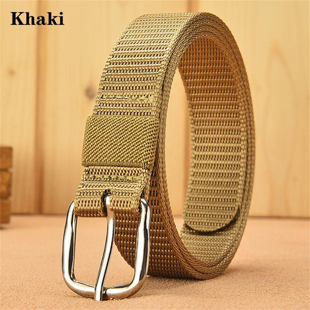 Fashion Casual Classic Metal Buckles Fabric Braided Belt Waistband Canvas Belts
