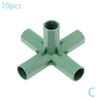 10Pcs 16MM PVC Stable Support Green Heavy Duty Greenhouse Frame Building Connector Right Angle 3 4 5-way Connector Garden Tool