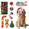 Dog Christmas Gift Box Pet Christmas Stocking Stuffers Durable Interactive Fun Dog Toy Assortment Pack Safe Rubber Chew Toys