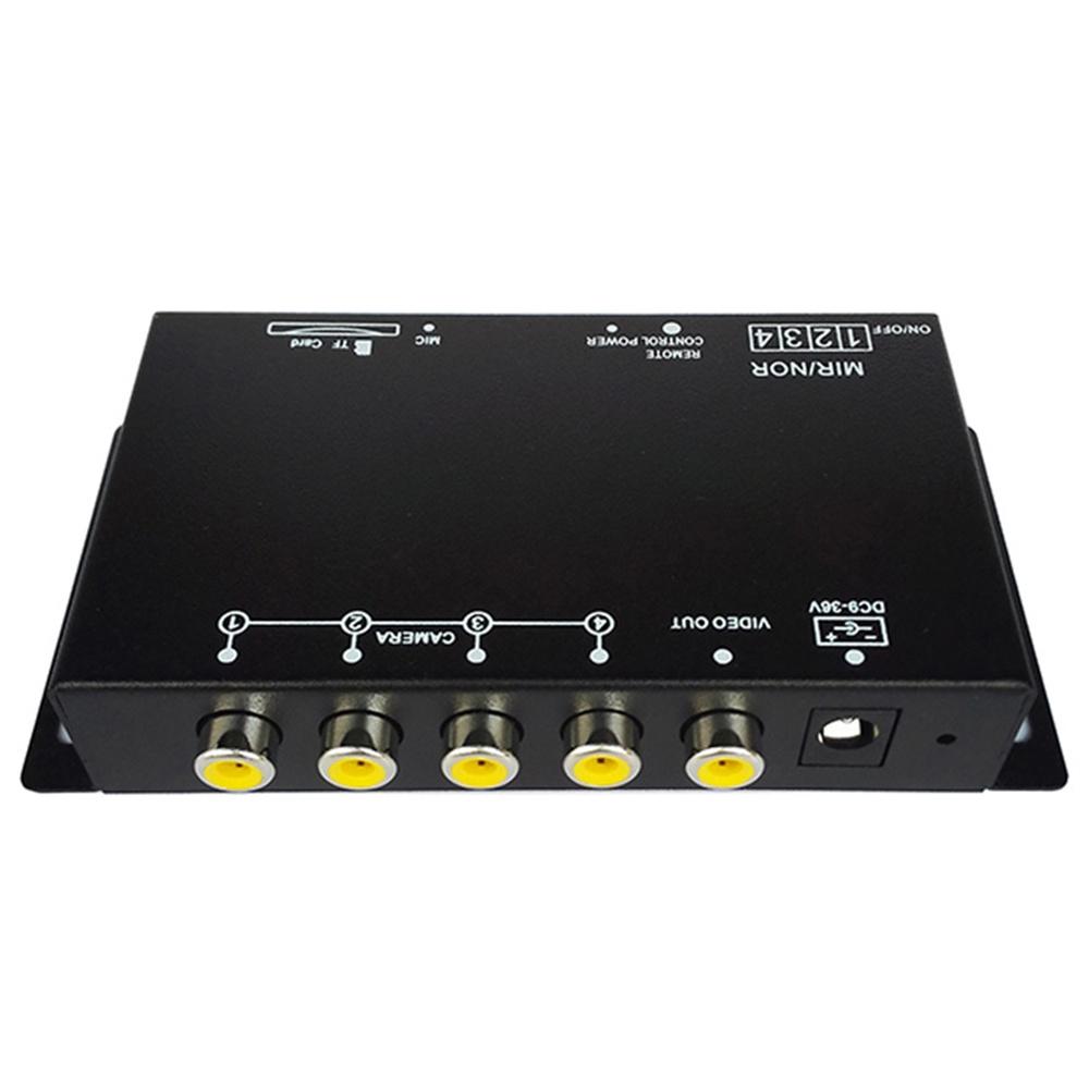 360° 4-канальный видеомультиплексор-регистратор Автомобильная камера DVR Разделитель изображения