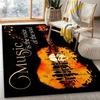 Music Is The Voice Of The Soul Guitar Room Bedroom Floor Mat Carpet Rugs and Carpets for Home Living Room