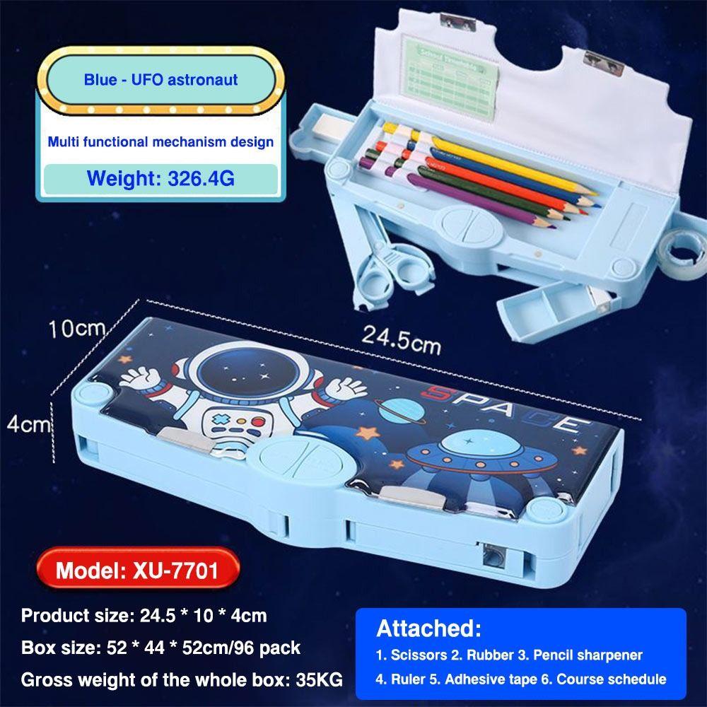 Двухслойный пенал Большой емкости Коробка для хранения канцелярских принадлежностей Пенал Подарок для студентов