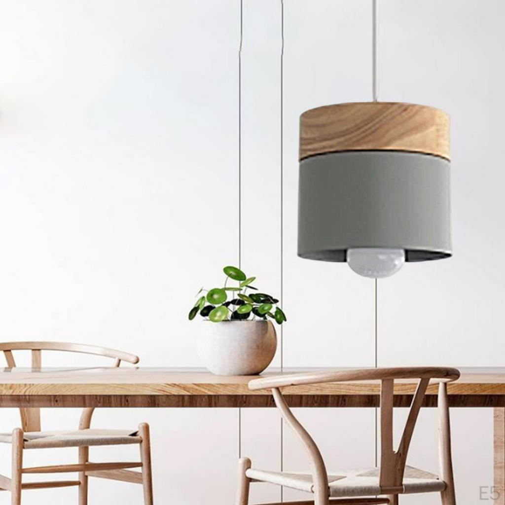 Ceiling Pendant Light with Wood Pattern , Hanging Lighting Fixtures for Living Rooms, Dining Room,