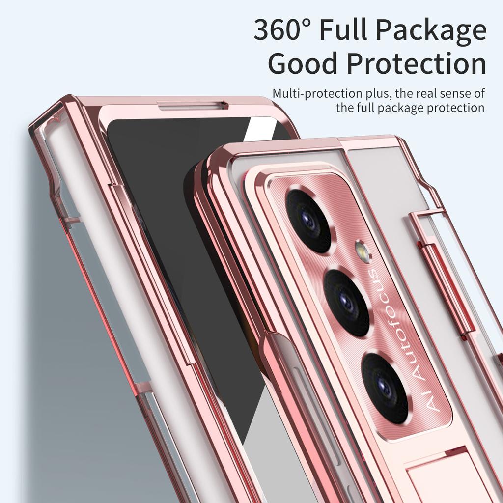 For Samsung Galaxy Z Fold7 5G Case Kickstand Hard PC Phone Cover with Screen Film