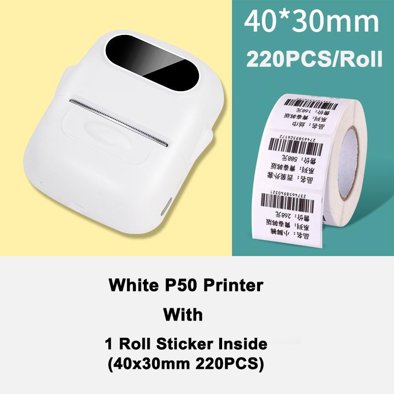 Машина для изготовления этикеток с лентой, принтер этикеток со штрих-кодом, мини-портативный Bluetooth-термоэтикетировщик для малого бизнеса, домашнего офиса