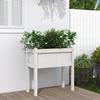 VidaXL Planters with Legs White 70x31x70 Cm Solid Pine Wood 837556
