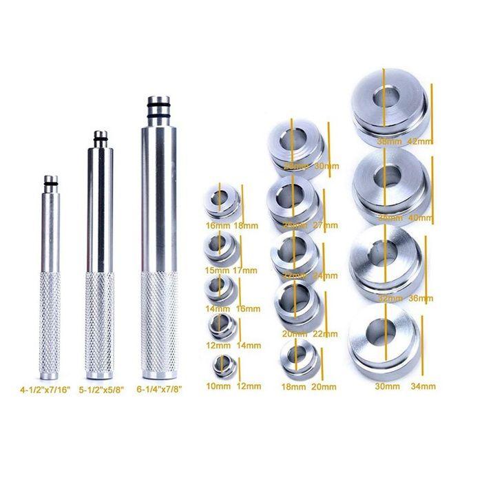 Kit d'outils extracteur de roulement - AIMOONSA - 17 pièces - Pilotes 110/140/160 mm - Adaptateurs 10–42 mm - Aluminium