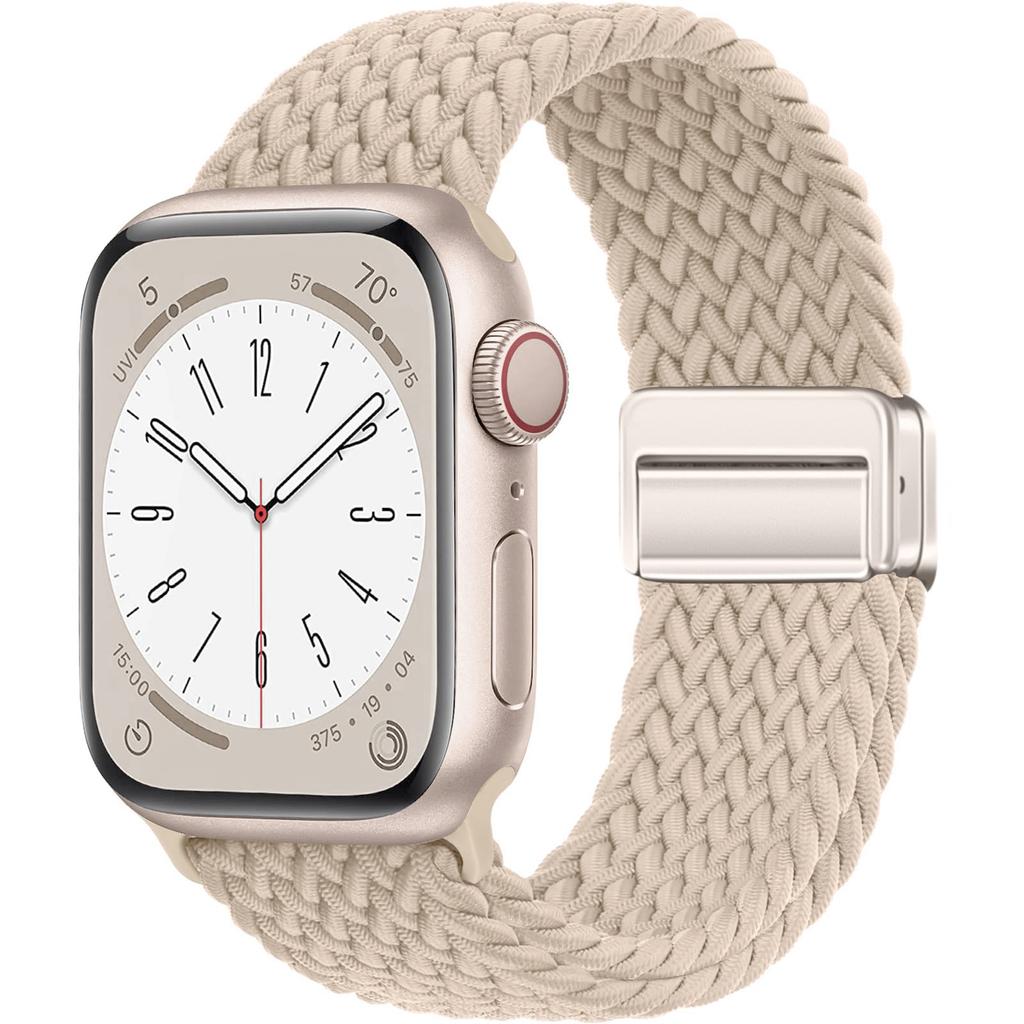 Плетеный Solo Loop ремешок для Apple Watch ultra Ремешок 44мм 40мм 45мм 49мм 41мм 38мм магнитный Браслет iWatch series 2 se 7 3 6 8 9