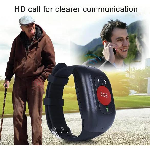 RF-V48 Waterproof 4G LTE GSM Elderly Child SOS Button Wristband Emergency Alarm GPS Tracking Heart Rate Blood Pressure Monitor