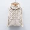 90 Duck Down New National Standard Autumn and Winter New Solid Color Vest Hooded Down Vest Women