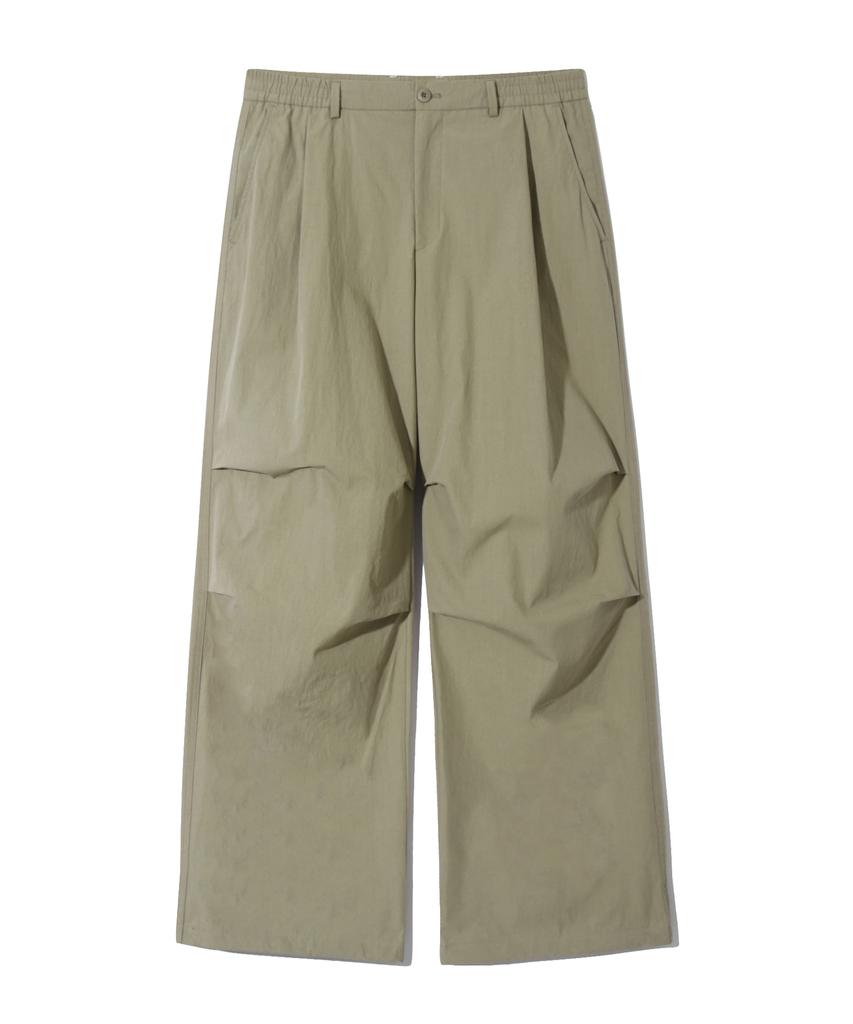 BASEMOMENT Cn Wide Parachute Pants Light Khaki