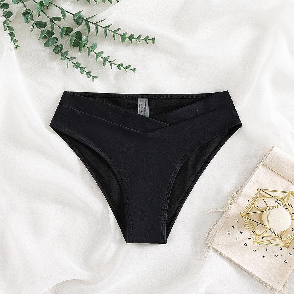 2025 Европейский и Американский Сексуальный Купальник Бикини Однотонного Цвета с Шортами для Женщин