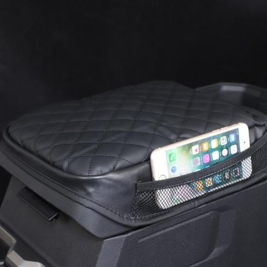 Leather Car Armrest Box Cover Handrest Protect Cover For Toyota Tacoma 2024-2025