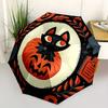 1pc Halloween Pumpkin Cat Automatic Open/close Folding Umbrella, Compact Portable Travel Umbrella, Perfect Birthday/Christmas,