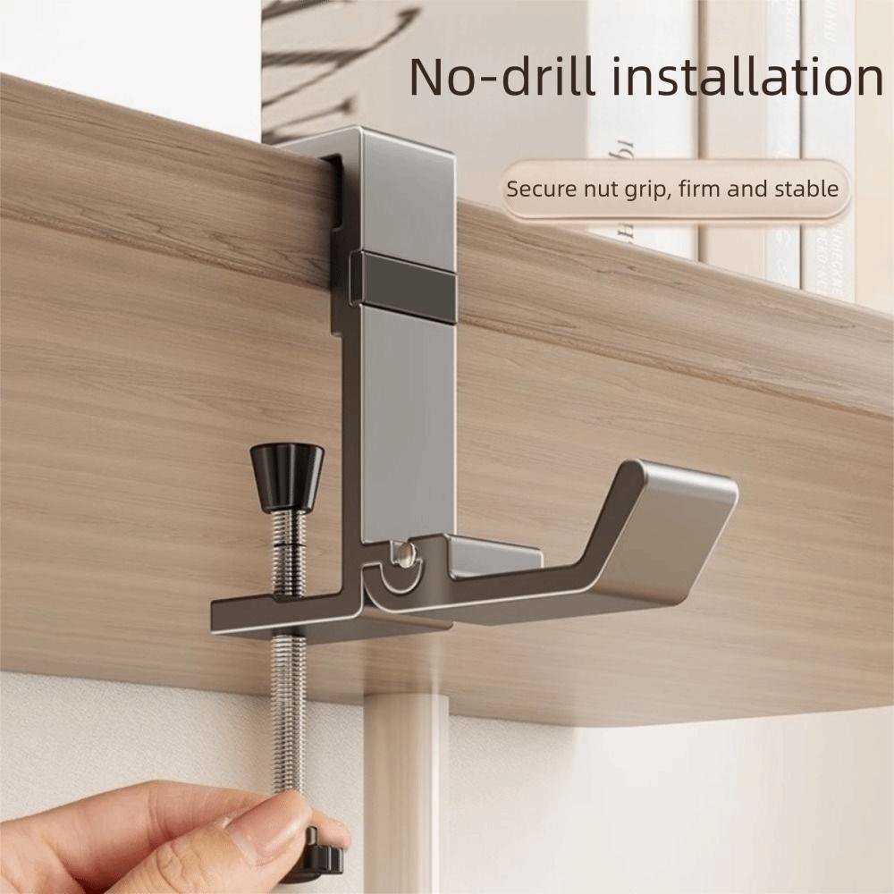 Adjustable Desk Edge Bag Hook Foldable Desk Headset Hanger Table Side Backpack Rack Office