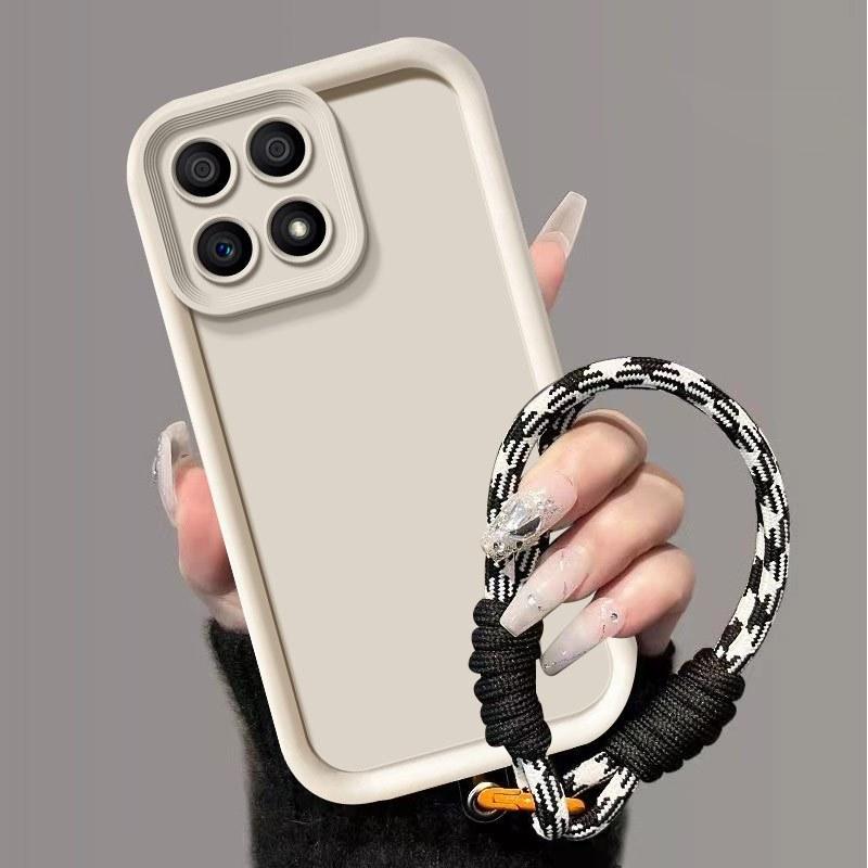 For Honor X8c Case Honor X8C ABR-LX1, ABR-LX2, ABR-LX3 Phone Case Weaving Lanyard Cover Skin Feel Protection Shockproof Case