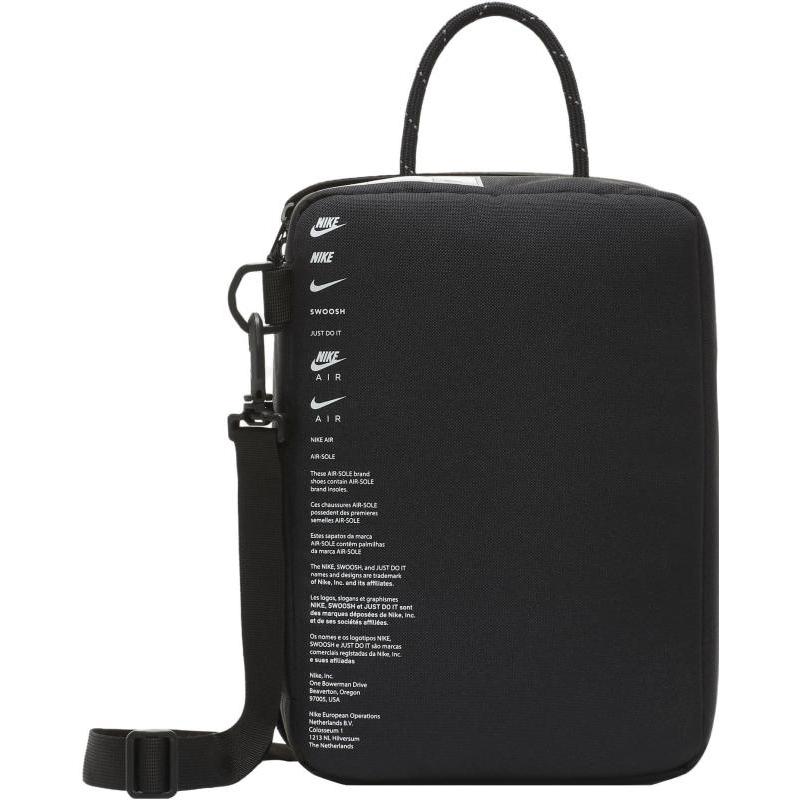 Nike Полиэстеровая Сумка-коробка для обуви Сумка-тоут Сумка на плечо Сумка через плечо Сумка для хранения Унисекс Черный Повседневный DV6092-010