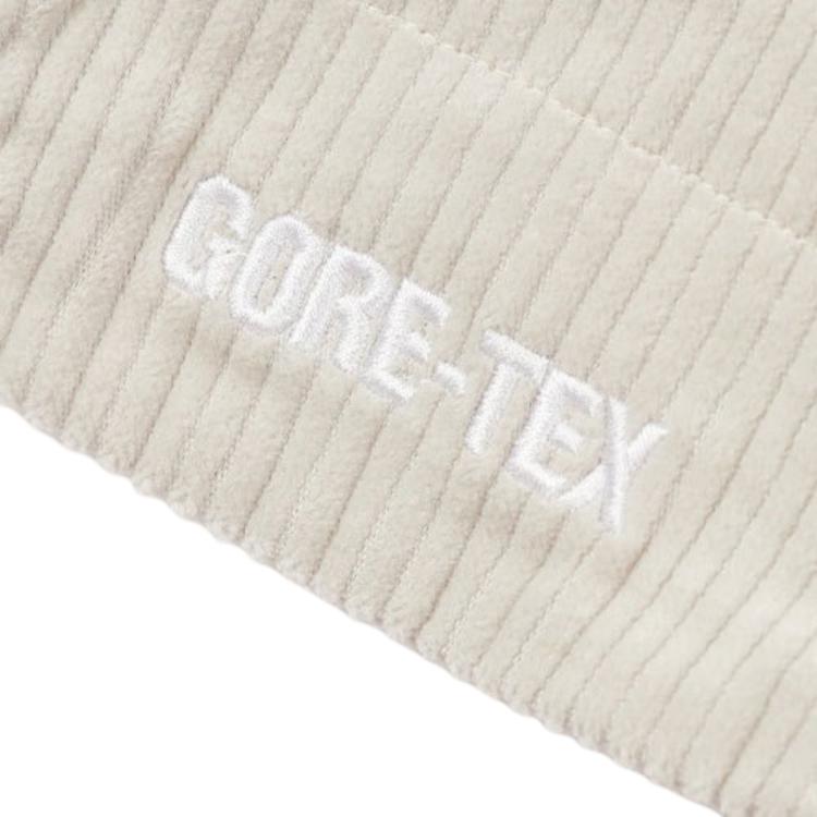 Palace X Вельветовая куртка Gore-Tex с принтом логотипа Stone, куртка унисекс, серая, на молнии до середины груди, с капюшоном P21GT025