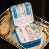 1PC PU Leather Small Jewelry Box, Travel Portable Jewelry Case for Ring, Pendant, Earring, Necklace, Bracelet Organizer Storage Holder Boxes