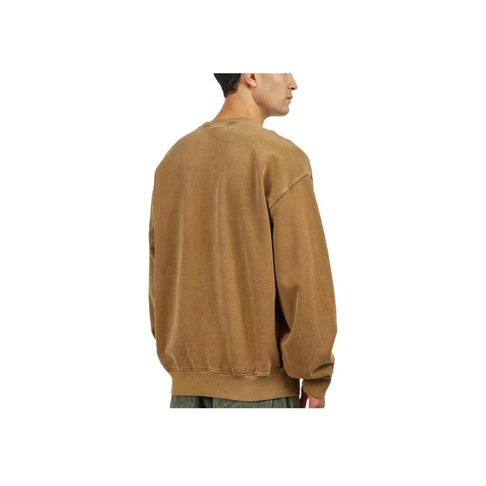 Carhartt WIP Однотонный свитшот с длинным рукавом и круглым вырезом для мужчин Коричневый I029522-1CM-GD
