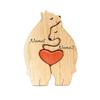 Bear Family Wooden Puzzle Christmas Birthday New Year Gift Family Name Sculpture Desk Decor for Home Bedroom Decoration Supplies