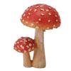 Mushroom Decor 3.9in High 2 Headed Cute Bright Colors Weatherproof Durable Resin Mushroom Statue