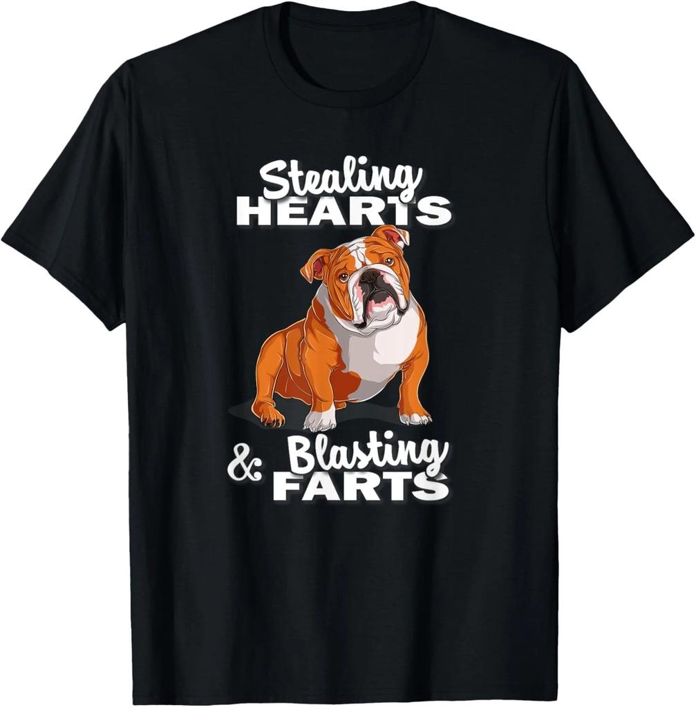 Funny Stealing Hearts Blasting Farts English Bulldog Gift Unisex T-Shirt