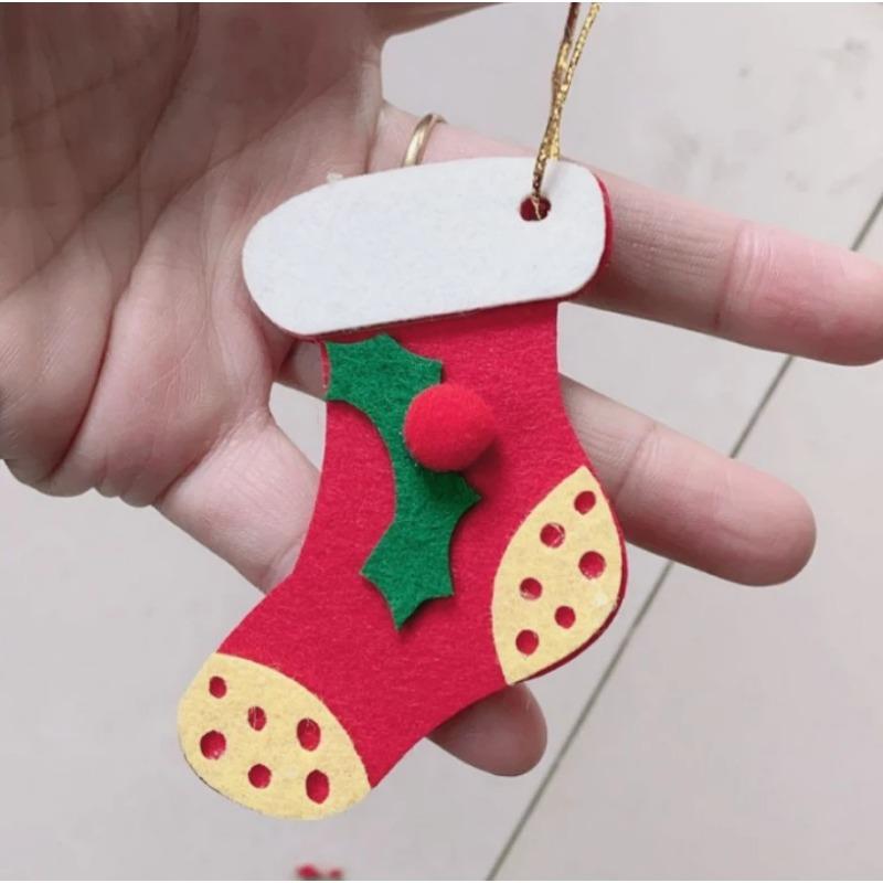 Новый милый мультяшный рождественский войлочный кулон с изображением оленя, рождественской елки, декоративный кулон для вечеринки Navidad, праздничные принадлежности