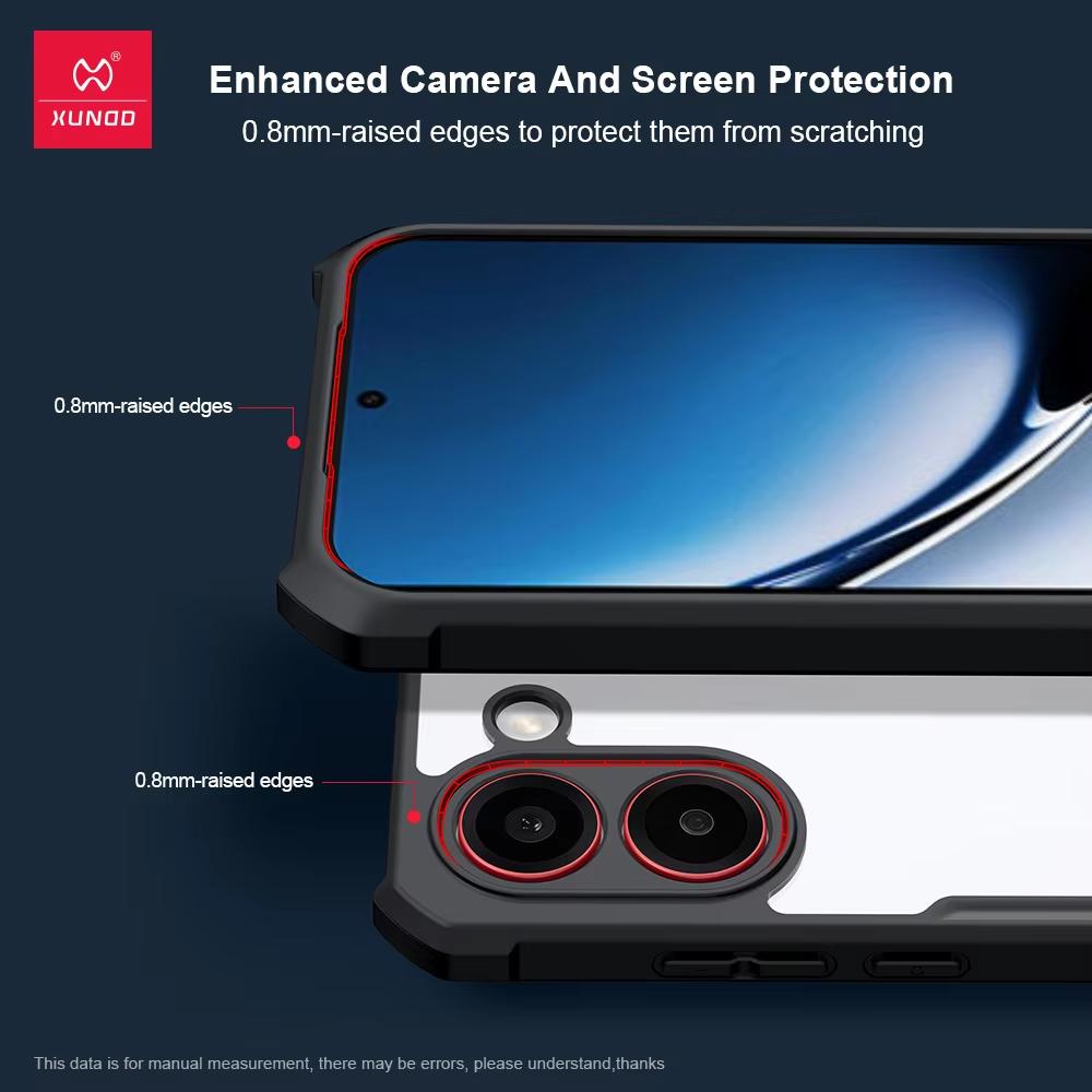 XUNDD For Xiaomi Redmi Turbo 5 Casing Transparent Case Airbag Shockproof Protective Cases Luxury Back Cover With Rotatable Magnetic Holder Stand