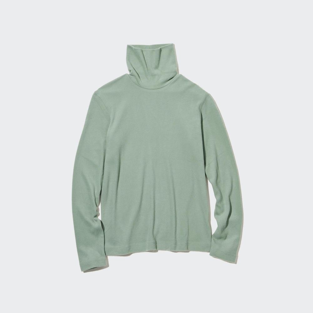 Uniqlo Футболка-водолазка с длинным рукавом из флиса Japan HeaTTech 