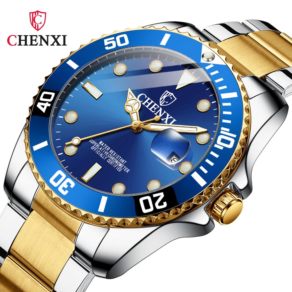 New TOP Brand Luxury Men's Watch With Box Self Winding Mens Watch Classic Green Water Automatic Men's Quartz Watches