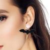 Halloween Spider Pumpkin Bat Earrings  Gothic Acrylic Statement Jewelry for Women,Party Halloween Accessories Ghost House Design