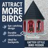 Hexagonal Hanging Bird Feeder Castle Style Outdoor Garden Bird House For Seeds Patio Balcony Decoration Durable Plastic