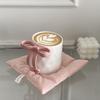 1Pc Creative Design Bow Mug Handmade Frosted Touch Coffee Cup Drinking Cup Latte Cup Milk Cup, Birthday Gift, Couple Cup Gift