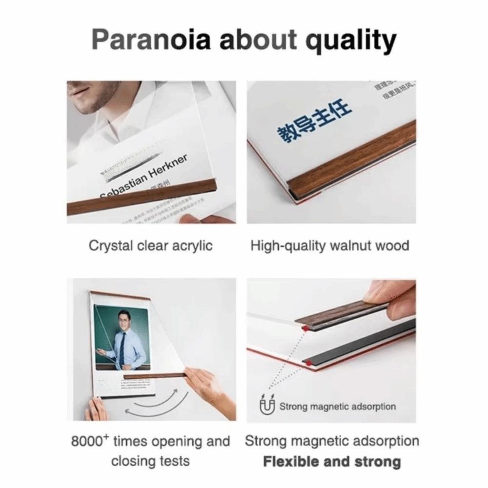 Rectangle Magnetic Wall Mounted Frame Reusable Display Board Acrylic Sign Holder  Retail Store