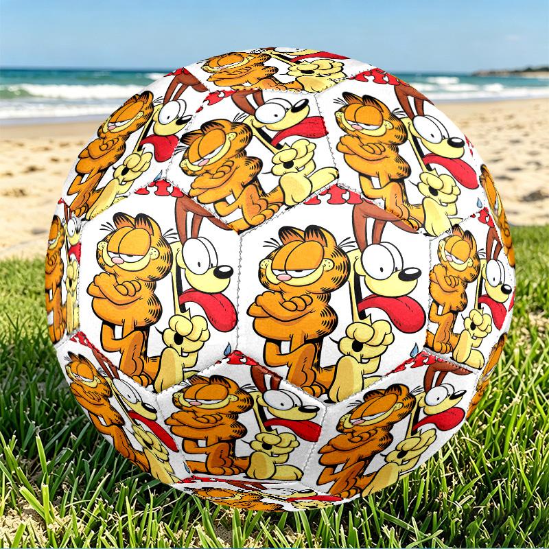 Garfield Print Size 5 Soccer Ball, PU Wear Resistant Football for Match Training and Daily Practice, Birthday Gift for Soccer Fans