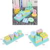 Childrens Wooden Geometric Shape Matching Blocks For Early Education And Brain Development