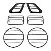 SHINEKA Front Turn Signal Lamp/Headlight/Wheel Eyebrow Light Protection Guard Decoration Cover for Jeep Wrangler TJ 1997-2006