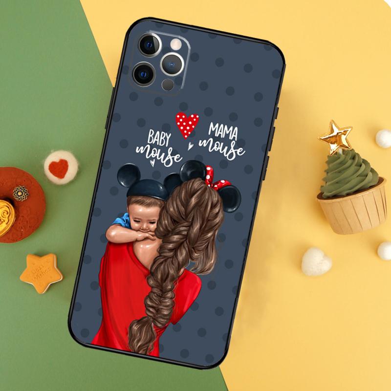 Красивый чехол для телефона Мама Дочь Сын Для iPhone 17 16 16E 15 14 12 11 13 Pro Max 12 13 Mini 17Air Ударопрочный чехол
