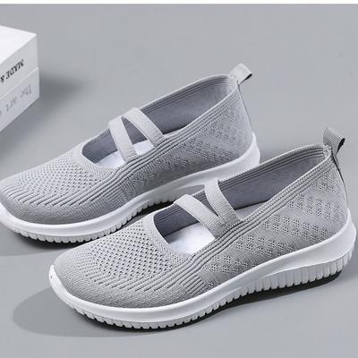 Обувь женская 2025 новая тканевая обувь большого размера женская обувь дышащая обувь из мушиной ткани на мягкой подошве повседневная обувь для мам