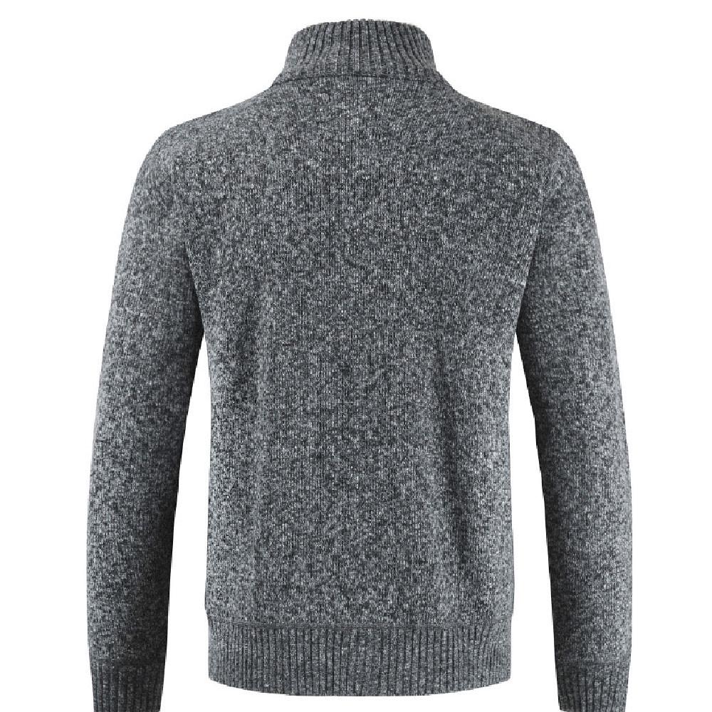 Модная мужская зимняя повседневная куртка на молнии, вязаный кардиган, пальто с длинным рукавом